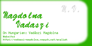 magdolna vadaszi business card