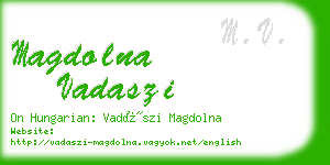 magdolna vadaszi business card